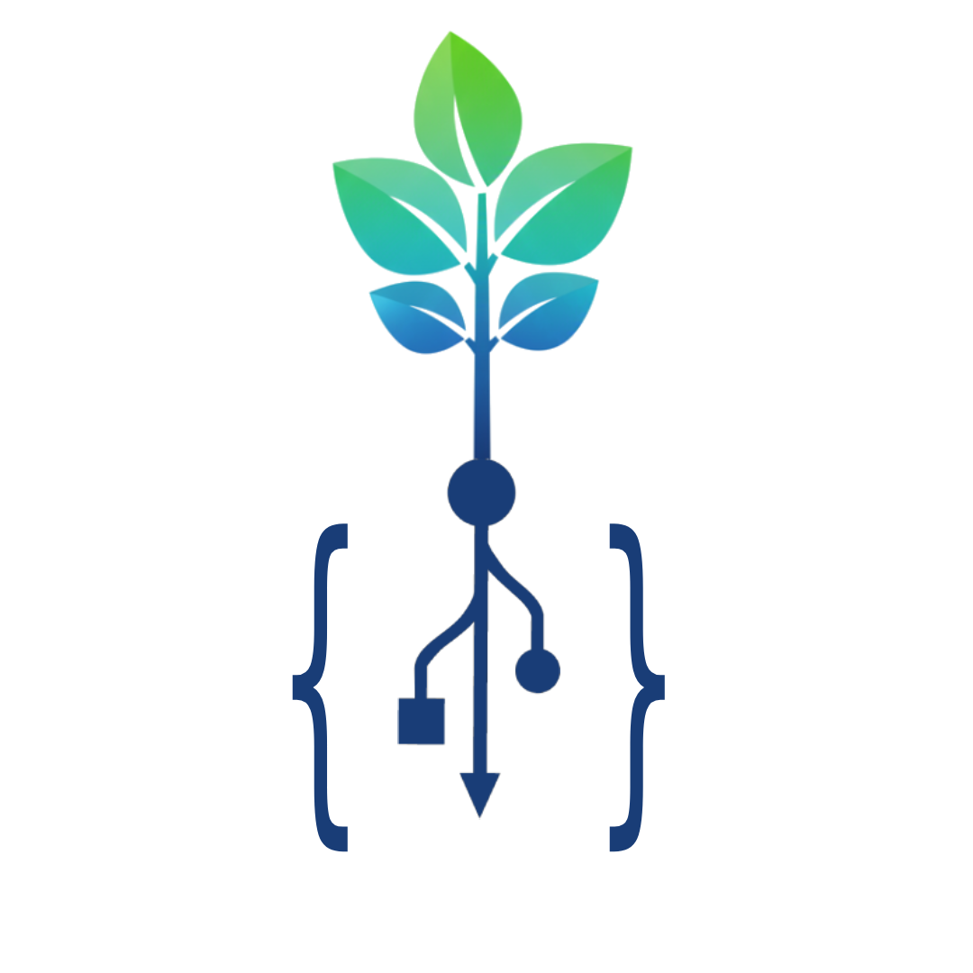 Logo Raizcode - Árvore e Raiz USB